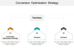 Conversion optimization strategy ppt powerpoint presentation slides sample cpb