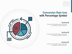 Conversion rate icon with percentage symbol