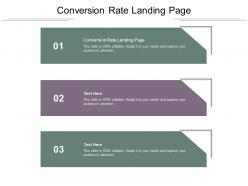Conversion rate landing page ppt powerpoint presentation file visual aids cpb