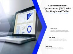 Conversion rate optimization cro with bar graph and tablet