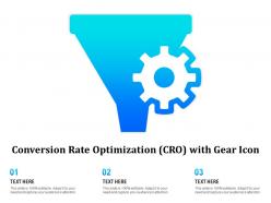 Conversion rate optimization cro with gear icon