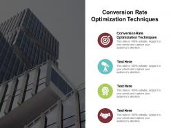 Conversion rate optimization techniques ppt powerpoint presentation file aids cpb