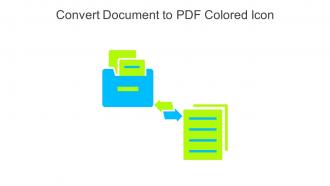 Convert Document To PDF Colored Icon In Powerpoint Pptx Png And Editable Eps Format