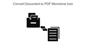 Convert Document To PDF Monotone Icon In Powerpoint Pptx Png And Editable Eps Format