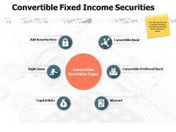 Convertible fixed income securities convertible bond ppt powerpoint presentation inspiration