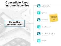 Convertible fixed income securities ppt powerpoint presentation pictures