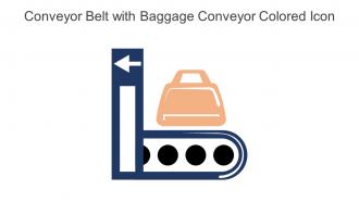 Conveyor Belt With Baggage Conveyor Colored Icon In Powerpoint Pptx Png And Editable Eps Format