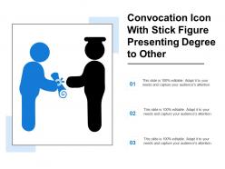 Convocation Icon With Stick Figure Presenting Degree To Other