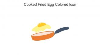 Cooked Fried Egg Colored Icon In Powerpoint Pptx Png And Editable Eps Format