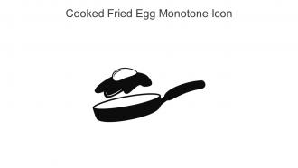 Cooked Fried Egg Monotone Icon In Powerpoint Pptx Png And Editable Eps Format