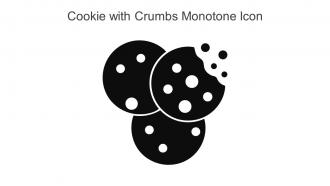 Cookie With Crumbs Monotone Icon In Powerpoint Pptx Png And Editable Eps Format