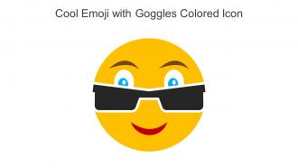 Cool Emoji With Goggles Colored Icon In Powerpoint Pptx Png And Editable Eps Format