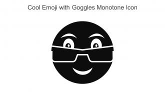 Cool Emoji With Goggles Monotone Icon In Powerpoint Pptx Png And Editable Eps Format