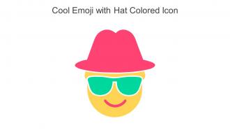 Cool Emoji With Hat Colored Icon In Powerpoint Pptx Png And Editable Eps Format