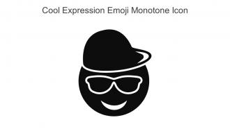 Cool Expression Emoji Monotone Icon In Powerpoint Pptx Png And Editable Eps Format