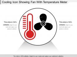 Cooling icon showing fan with temperature meter