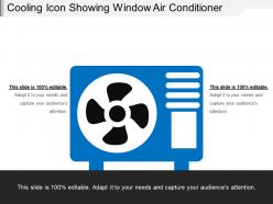 Cooling icon showing window air conditioner