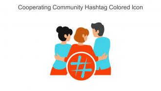 Cooperating Community Hashtag Colored Icon In Powerpoint Pptx Png And Editable Eps Format