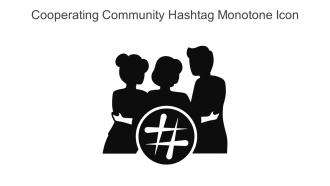 Cooperating Community Hashtag Monotone Icon In Powerpoint Pptx Png And Editable Eps Format