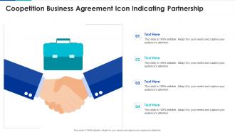 Coopetition Business Agreement Icon Indicating Partnership