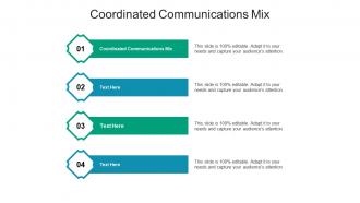 Coordinated communications mix ppt powerpoint presentation infographics infographic template cpb