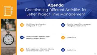 Coordinating Different Activities For Better Project Time Management Complete Deck