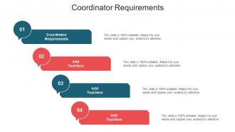 Coordinator Requirements Ppt Powerpoint Presentation Infographics Deck Cpb