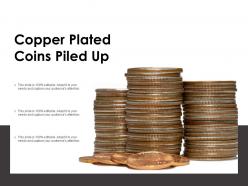 Copper plated coins piled up