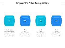 Copywriter advertising salary ppt powerpoint presentation portfolio picture cpb