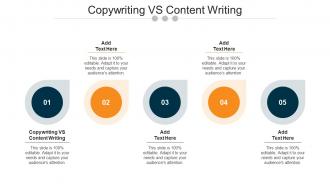 Copywriting VS Content Writing Ppt Powerpoint Presentation Visual Portfolio Cpb