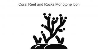 Coral Reef And Rocks Monotone Icon In Powerpoint Pptx Png And Editable Eps Format