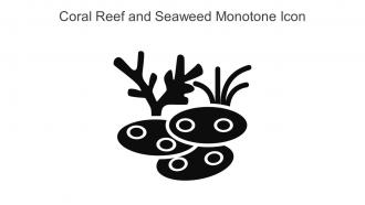 Coral Reef And Seaweed Monotone Icon In Powerpoint Pptx Png And Editable Eps Format