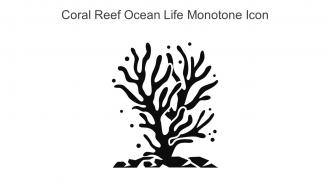 Coral Reef Ocean Life Monotone Icon In Powerpoint Pptx Png And Editable Eps Format
