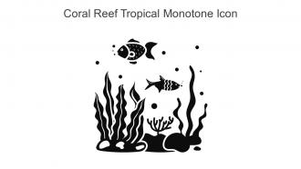 Coral Reef Tropical Monotone Icon In Powerpoint Pptx Png And Editable Eps Format