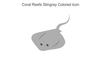 Coral Reefs Stingray Colored Icon In Powerpoint Pptx Png And Editable Eps Format