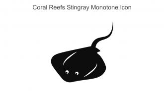 Coral Reefs Stingray Monotone Icon In Powerpoint Pptx Png And Editable Eps Format