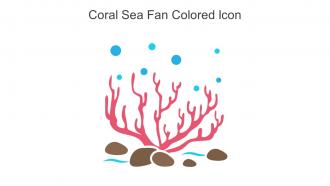 Coral Sea Fan Colored Icon In Powerpoint Pptx Png And Editable Eps Format