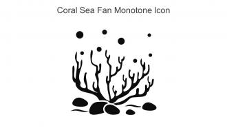 Coral Sea Fan Monotone Icon In Powerpoint Pptx Png And Editable Eps Format