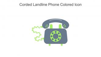 Corded Landline Phone Colored Icon In Powerpoint Pptx Png And Editable Eps Format