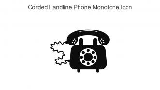 Corded Landline Phone Monotone Icon In Powerpoint Pptx Png And Editable Eps Format