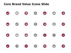 Core brand value icons slide growth management c854 ppt powerpoint presentation file outline