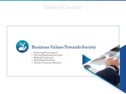 Core business ethical values powerpoint presentation slides