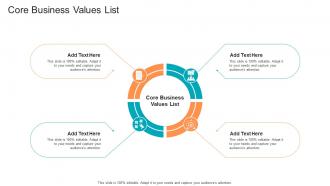 Core Business Values List In Powerpoint And Google Slides Cpb