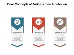 Core concepts of business idea incubation