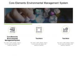Core elements environmental management system ppt powerpoint presentation ideas cpb