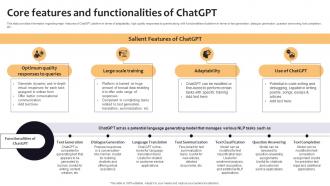Core Features And Functionalities Of ChatGPT Curated List Of Well Performing Generative AI SS V