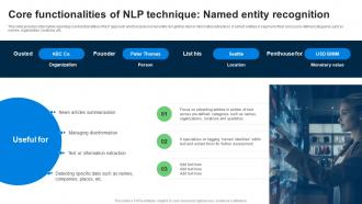 Core Functionalities Of Explore Natural Language Processing NLP AI SS V