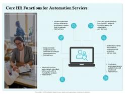 Core hr functions for automation services ppt powerpoint presentation professional display