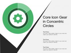 Core icon gear in concentric circles