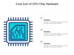 Core icon of cpu chip hardware